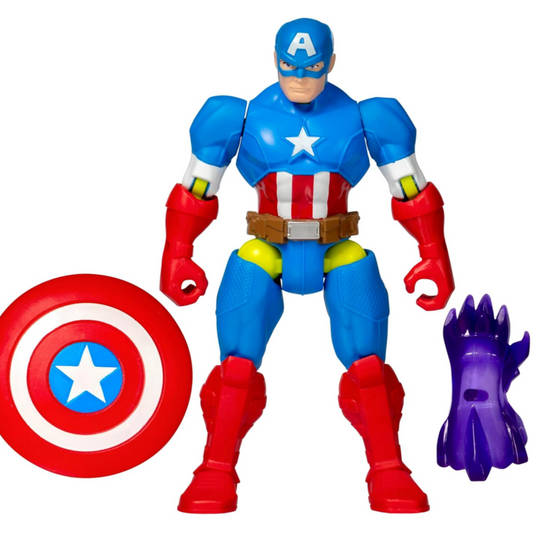 Avengers Marvel MixMashers Captain America Customisable Mix-and-Match Action Figure & Accessories, 5-Inch (12 cm)-Scale Super Hero Toys for Kids Ages 4+