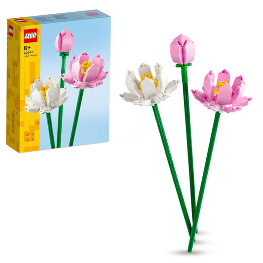 LEGO Botanical Lotus Flowers - Faux Flower Bouquet Building Set for 8+ Year Old Girls and Boys - Bedroom Decoration or Desk Decor - Botanical Collection Birthday Gift Idea - 40647