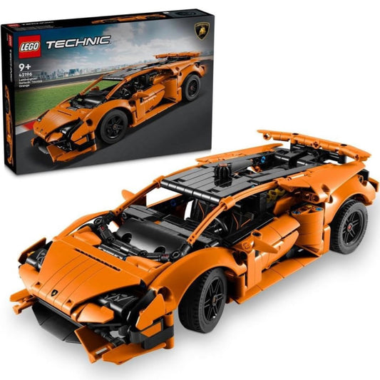 LEGO® Technic Lamborghini Huracán Tecnica Orange 42196 Building Blocks Toy Car Set; Toys for Boys, Girls, and Kids (806 Pieces)