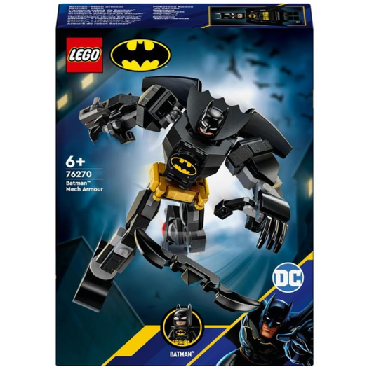 LEGO DC Batman Mech Armour Super-Hero Toy for Kids, Collectible Set with Robot Action Figure and Minifigure, Small Creative Gift for 6 Plus Year Old Boys, Girls 76270