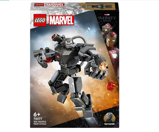 LEGO Marvel War Machine Mech Armour, Buildable Toy Action Figure for Kids with 3 Stud Shooters, Legendary Character from the MCU, Gifts for Boys and Girls Aged 6 Plus Years Old 76277