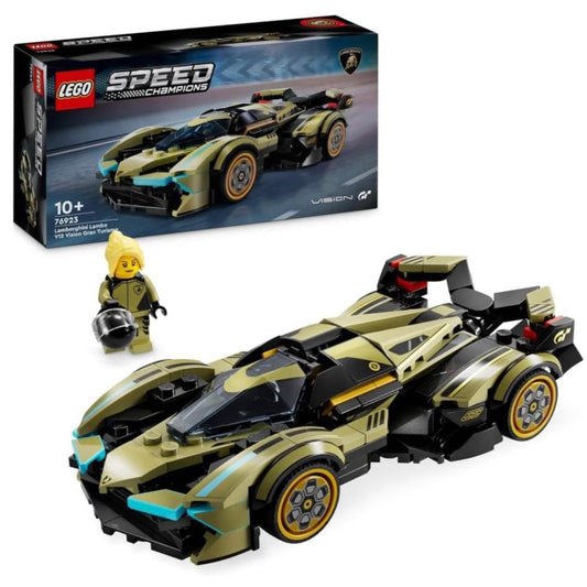 LEGO Speed Champions Lamborghini Lambo V12 Vision GT Super Car Toy for 10 Plus Year Old Boys & Girls, Buildable Vehicle Model Set, Kids' Bedroom Decoration, Birthday Gift Idea 76923