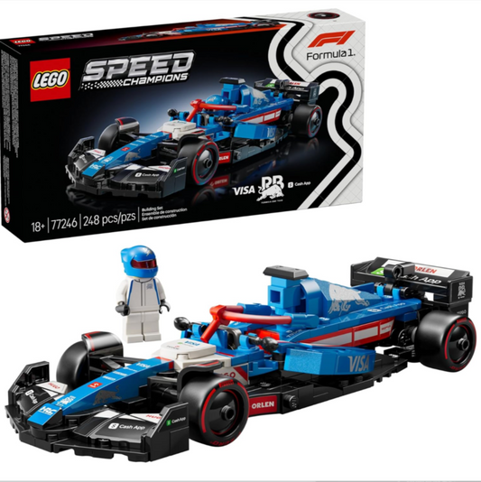LEGO Speed Champions Visa Cash App RB VCARB 01 F1 Race Car Model Kits - Building Sets for Adults, Ages 18+ W/Realistic Features - F1 DIY Crafts for Display - Gift Ideas for F1 Fans - 77246