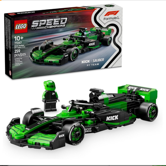 LEGO Speed Champions Kick Sauber F1 Team C44 Race Car Toy - Building Set for Kids, Boys & Girls, Ages 10+ - Toy Car for F1 Fans - Gift Idea for Birthday - 77247