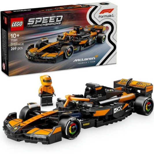 LEGO Speed Champions McLaren F1 Team MCL38 Race Car Toy with a Collectible Formula 1 Driver Minifigure - Model Kits for 10+ Year Old Boys & Girls or Adult Motorsport Fans 77251